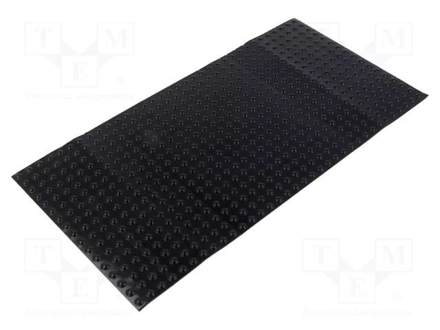 Self-adhesive foot; Ø: 6.4mm; H: 1.6mm; black; polyurethane KEYSTONE KEYS783-B