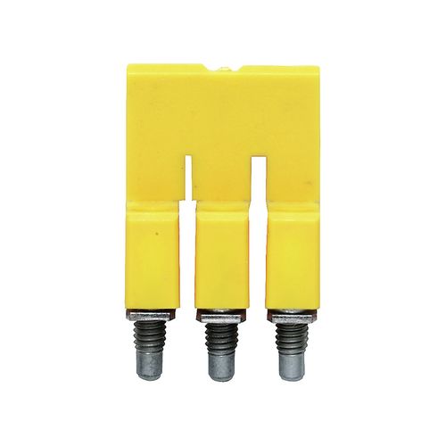 Cross-connector (terminal), when screwed in, Number of poles: 3, Pitch in mm: 5.10, Insulated: Yes, 32 A, yellow Weidmuller 1053760000 04008190058999