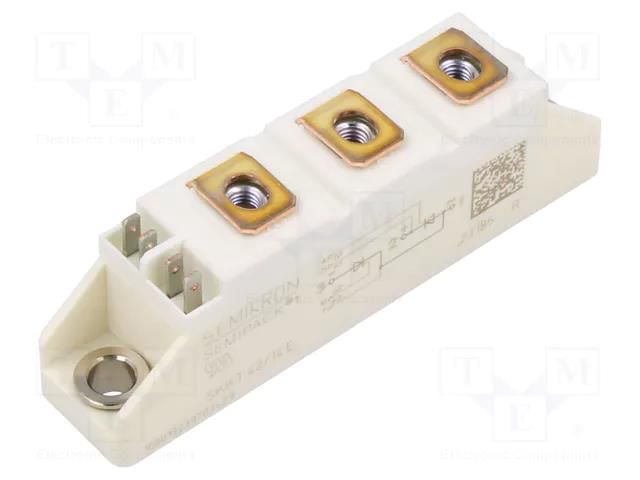 Module: thyristor; double series; 1.4kV; 40A; A46; SEMIPACK1; screw SEMIKRON DANFOSS SKKT42/14E