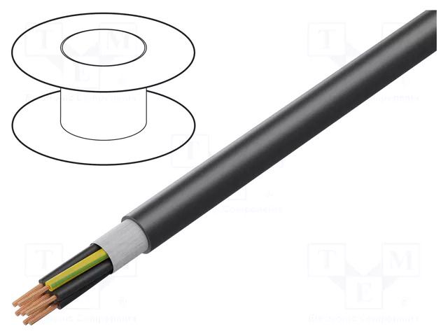 Wire: control cable; ÖLFLEX® FD 891 P; 4G4mm2; PUR; black; Cu LAPP OL891P-1028504