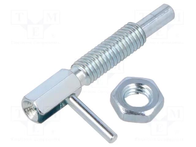 Mount.elem: indexing plungers; with rest position,with locknut ELESA+GANTER GN7017-4-M6-CK-ST