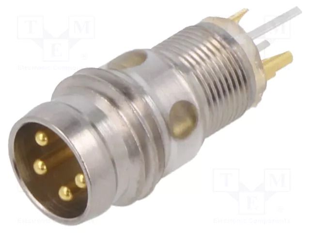 Connector: M8; socket; male; 718; 4A; 30V; PIN: 4; IP65; soldering BINDER 86-6919-0002-32704