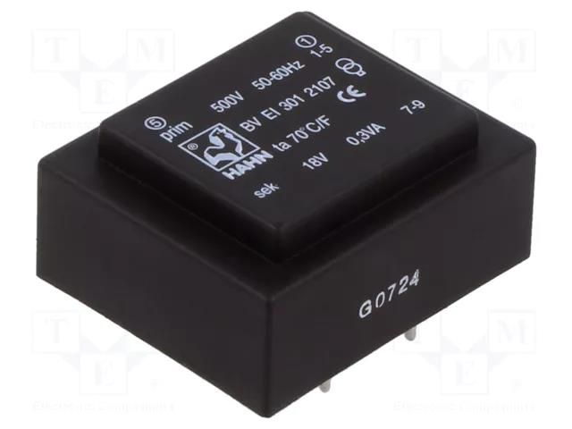 Transformer: encapsulated; 0.6VA; PCB; BVEI HAHN BVEI3012107