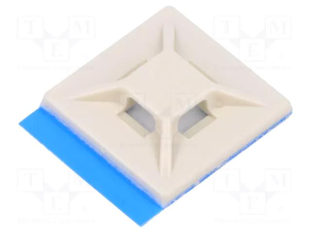 Holder; self-adhesive; polyamide; UL94HB; natural; L: 19.1mm ESSENTRA FTH-40A1-RT