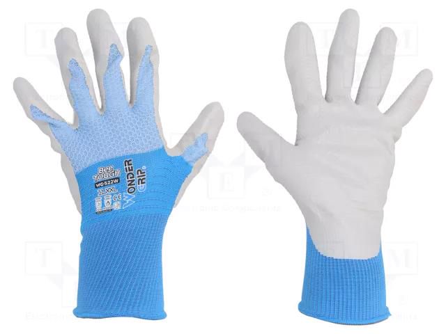 Protective gloves; Size: 11,XXL; blue/white; nitryl,polyester WONDER GRIP WG-522W-XXL/11