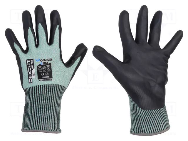 Protective gloves; Size: 9,L; green; Dexcut WONDER GRIP WG-788-L/09