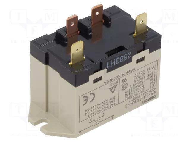 Relay: electromagnetic; SPST-NO; Ucoil: 12VDC; Icontacts max: 30A OMRON Electronic Components G7L1A-TUBJ-CB-DC12