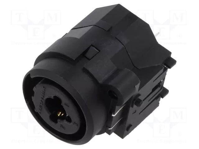 Connector: Jack 6,3mm + XLR; socket; female; straight; THT; 3A NEUTRIK NTR-NCJ6FI-V-0