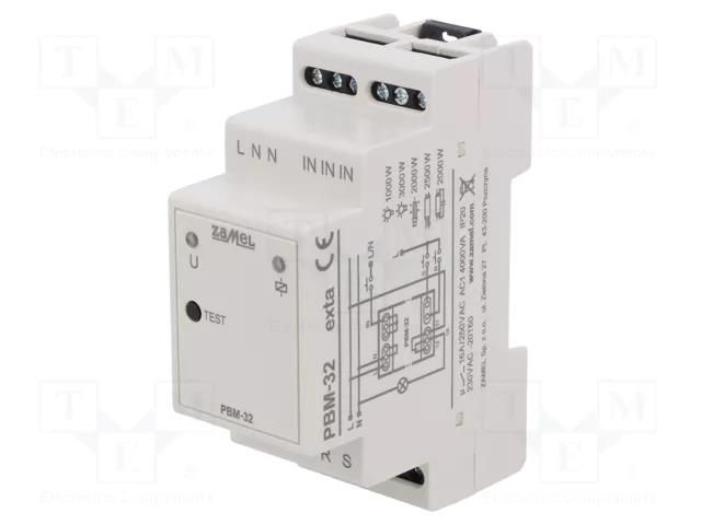 Relay: installation; bistable,impulse; NO/NC; Ucoil: 230VAC; PBM ZAMEL PBM-32