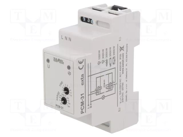 Timer; 0,1s÷10days; SPDT; 250VAC/16A; Usup: 230VAC; PCM; -20÷60°C ZAMEL PCM-31