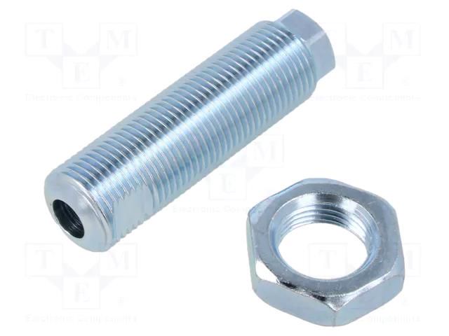 Foot; Base dia: 100mm; M24x2; steel; zinc plated steel; Øhole: 11mm ELESA+GANTER GN37-100M24X2-70C