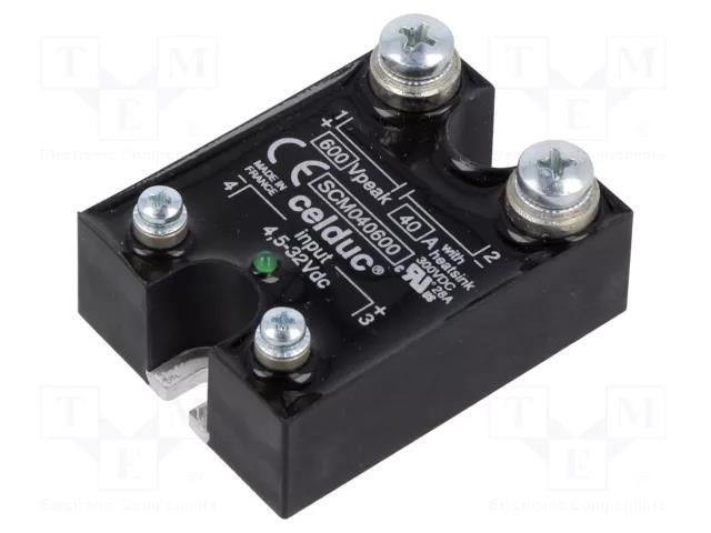 Relay: solid state; Ucntrl: 4.5÷32VDC; 40A; 2÷600VDC; SCM; -40÷90°C CELDUC SCM040600