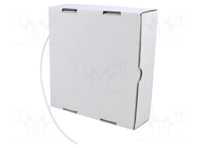 Heat shrink sleeve; glueless; 2: 1; 1.6mm; white; polyolefine CYG/KTG CB-HFT1.6/BOX-WH