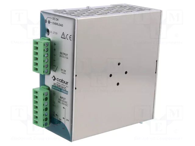 Power supply: switching; for DIN rail; 240W; 24VDC; 10A; IP20; 91% CABUR CSW241C