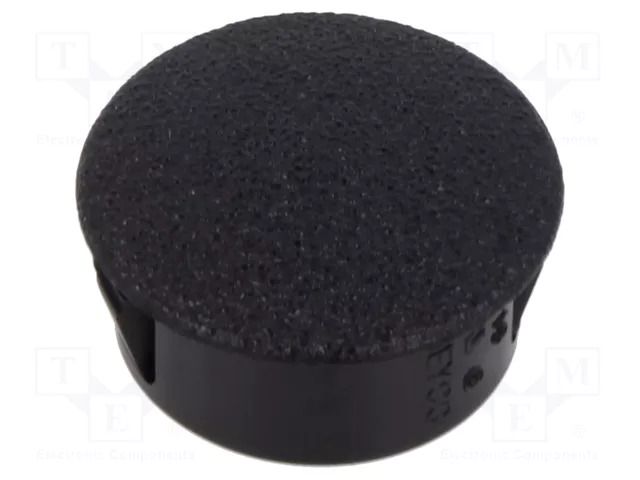 Stopper; H: 11.5mm; Wall thick: 0.8÷1.6mm; black; polyamide KEYSTONE KEYS8606