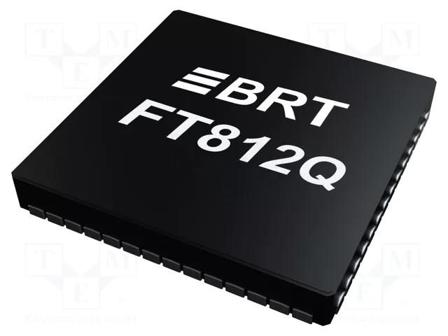 IC: multimedia controller; 3.3VDC; SMD; VQFN56; EVE2 BRIDGETEK FT812Q-T