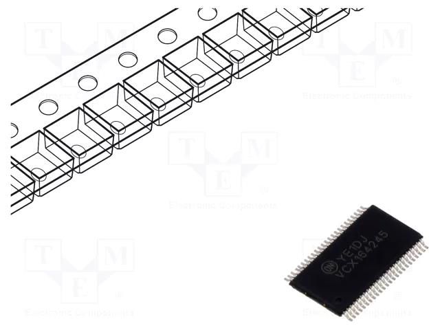 IC: digital; bidirectional,transceiver,translator; Ch: 16; SMD ONSEMI 74VCX164245MTDX