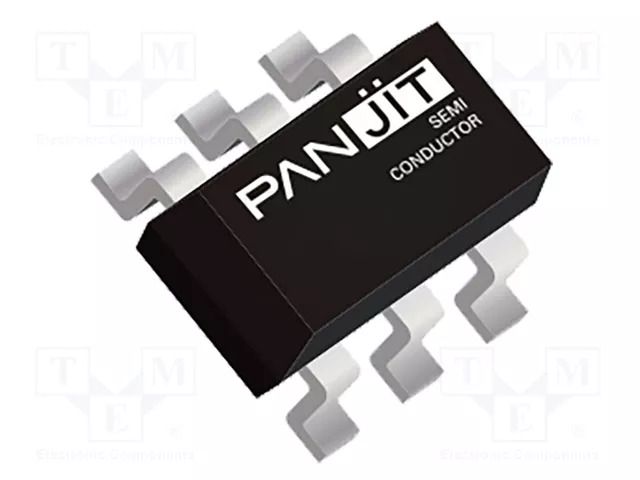 Diode: TVS array; 6÷9V; 5A; unidirectional; SOT23-6; Ch: 4; ESD PanJit Semiconductor PE1805C4A6-R1