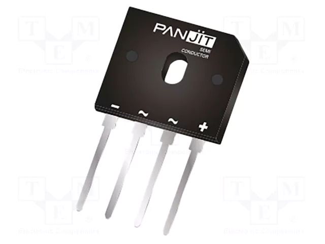 Bridge rectifier: single-phase; Urmax: 1kV; If: 8A; Ifsm: 220A; flat PanJit Semiconductor GBU810-T0