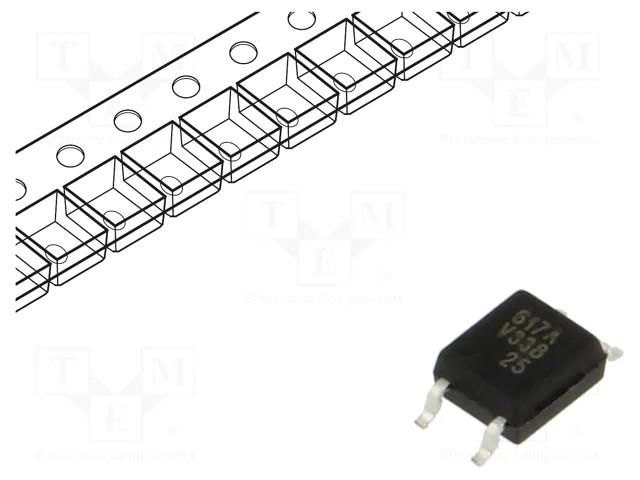 Optocoupler; SMD; Ch: 1; OUT: transistor; Uinsul: 3.75kV; Uce: 80V VISHAY VOM617AT