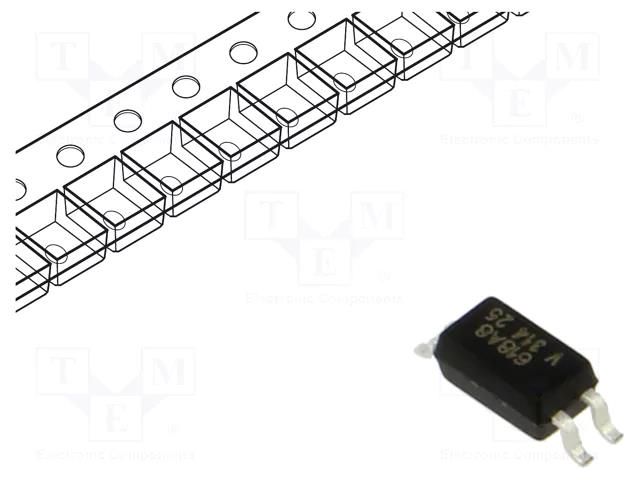 Optocoupler; SMD; Ch: 1; OUT: transistor; Uinsul: 3.75kV; Uce: 80V VISHAY VOS618A-8T
