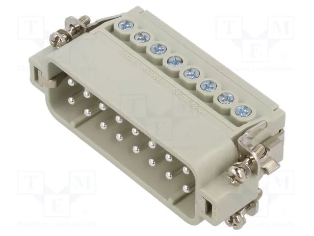 Connector: HDC; contact insert; male; CDA; PIN: 16; 16A; 600V; 16+PE ILME CDAM16N