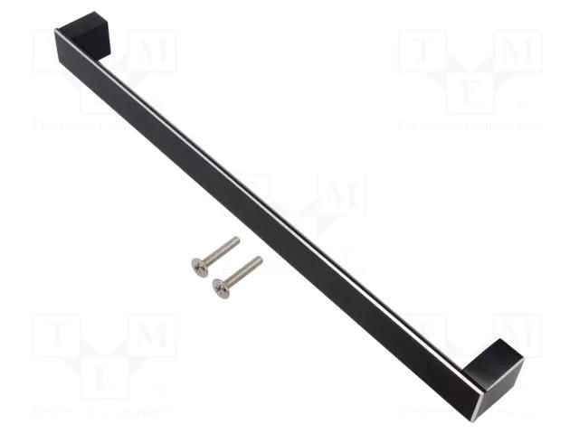 Holder; aluminium; black; H: 30mm; L: 335mm; W: 25mm; handle GTV Poland GTV-UA-ARS320-20