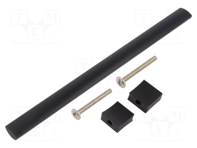 Holder; aluminium; matt black; H: 30.5mm; L: 212mm; W: 15.5mm; handle GTV Poland GTV-UA-B031119220M