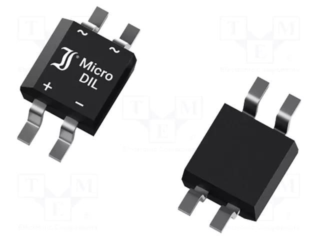 Bridge rectifier: single-phase; 250V; If: 0.5A; Ifsm: 20A; MicroDIL DIOTEC SEMICONDUCTOR MYS125-DIO