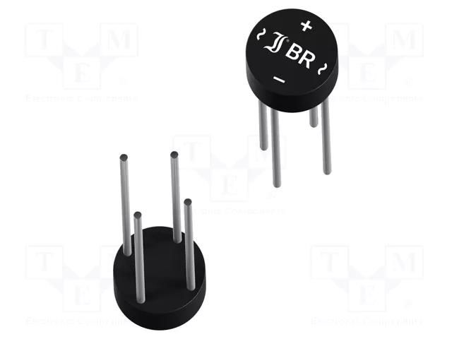 Bridge rectifier: single-phase; Urmax: 800V; If: 2A; Ifsm: 45A; WOG DIOTEC SEMICONDUCTOR B380R-DIO
