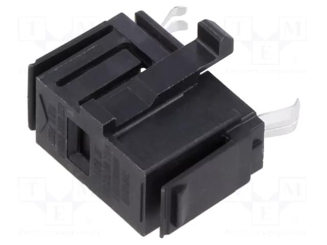 Fuse holder; 5x20mm; snap-fastener; black; Fusedrawer 2; ways: 2 SCHURTER 4301.1024.14