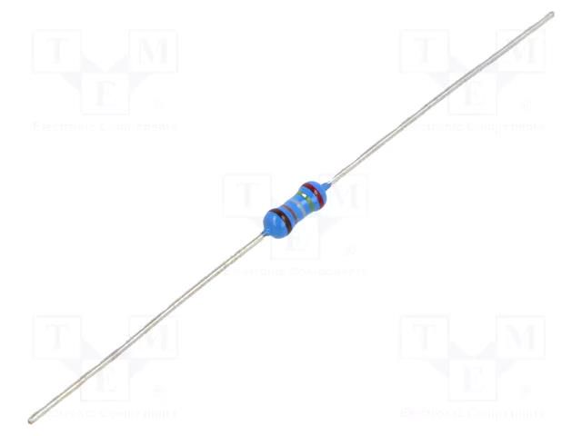 Resistor: metal glaze; THT; 249kΩ; 0.25W; ±1%; Ø0.6x28mm; Ø2.7x7mm ROYALOHM MGR0.25W-249K