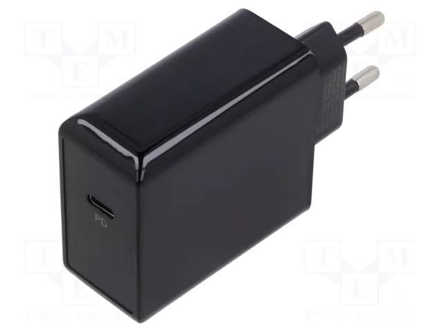 Power supply: switching; mains,plug-in; 5VDC,; 65W; 94x51x27mm Goobay ZSI-61761