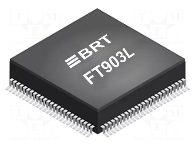 IC: microcontroller; 100MHz; LQFP100; 64kBSRAM,256kBFLASH; PWM: 7 BRIDGETEK FT903L-C-T