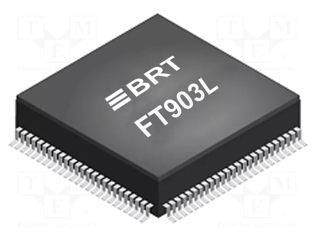IC: microcontroller; 100MHz; LQFP100; 64kBSRAM,256kBFLASH; PWM: 7 BRIDGETEK FT903L-C-T