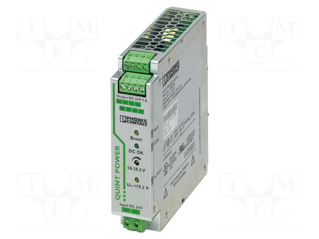 Converter: DC/DC; 120W; Uin: 18÷32VDC; Uout: 24VDC; Iout: 5A; 1.5kV PHOENIX CONTACT QUINT-PS2320034