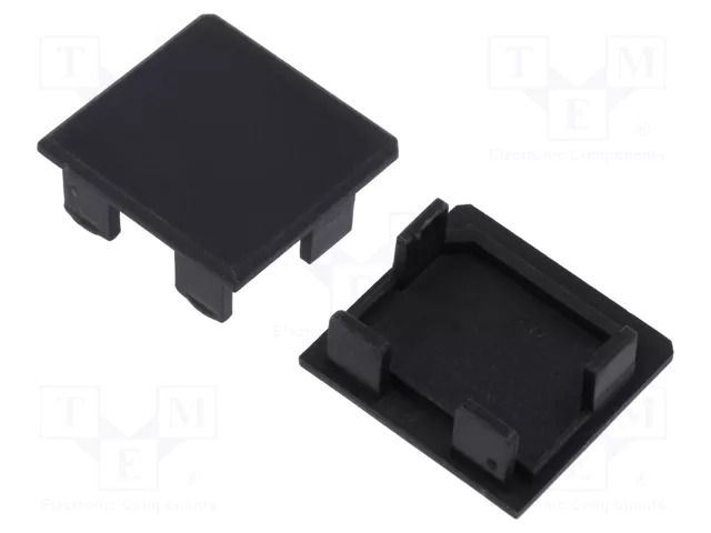 Cap for LED profiles; black; LIPOD KLUŚ K-C24004C07