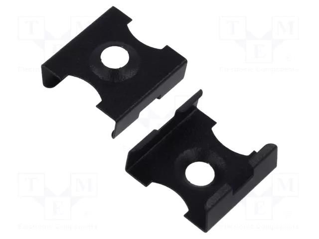 Holder; black; 45-STN; stainless steel KLUŚ K-C24262L07