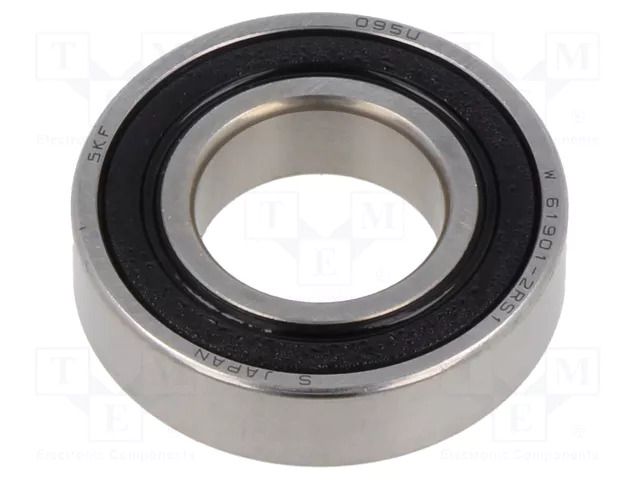 Bearing: single row deep groove ball; Øint: 12mm; Øout: 24mm SKF SKFW61901-2RS1