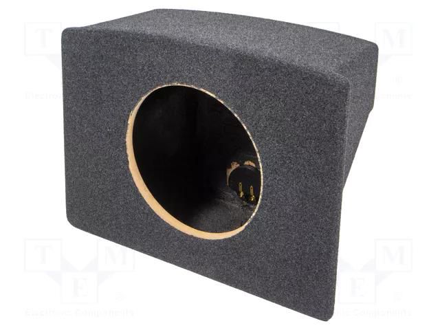 Car loudspeaker enclosure; MDF; black melange; textil; 250mm BASSER OBGL.LEXUS.01