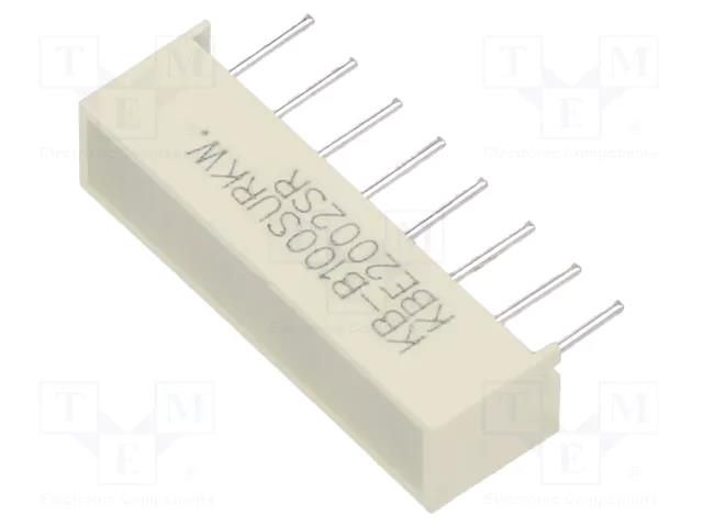 LED backlight; red; Lens: white,diffused; λd: 630nm; 200÷370mcd KINGBRIGHT ELECTRONIC KB-B100SURKW
