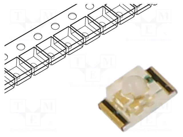 LED; blue; SMD; 0805; 30÷90mcd; 2x1.25x1.05mm; 30°; λd: 470nm KINGBRIGHT ELECTRONIC KPTD-2012LVVBC-D