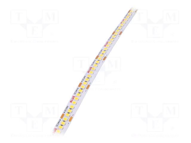 LED tape; white neutral; LED/m: 240; 10mm; IP20; 120°; 9.6W/m; 24VDC KLUŚ K-HD40-0960-24