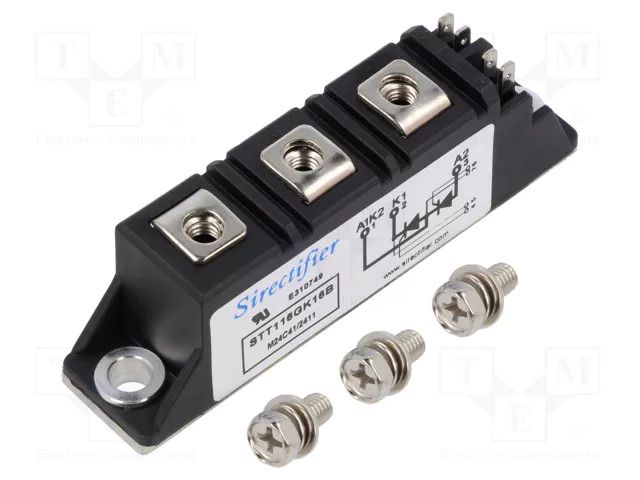 Module: thyristor; double series; 1.6kV; 116A; Ifmax: 180A; 21MM SIRECTIFIER STT116GK16B-SIR