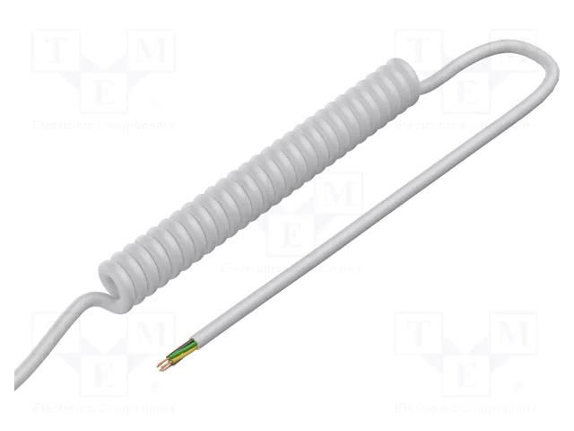 Wire: coiled; 6x0.15mm2; unshielded; PUR; white; 300V; 0.5m; 2m SIMECH SPT00074B