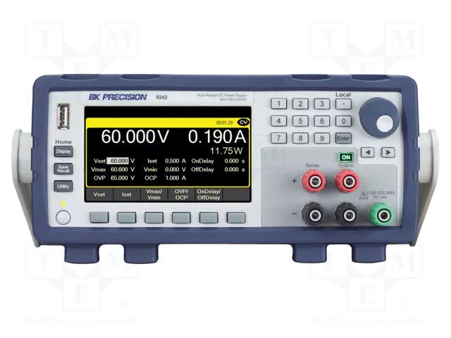 Power supply: programmable laboratory; Ch: 1; 0÷60VDC; 0÷10A; 200W B&K PRECISION BK9242-GPIB