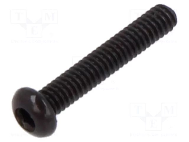 Screw; M2x12; 0.4; Head: button; hex key; HEX 1.3mm; steel; ISO 7380 BOSSARD B2X12/BN19