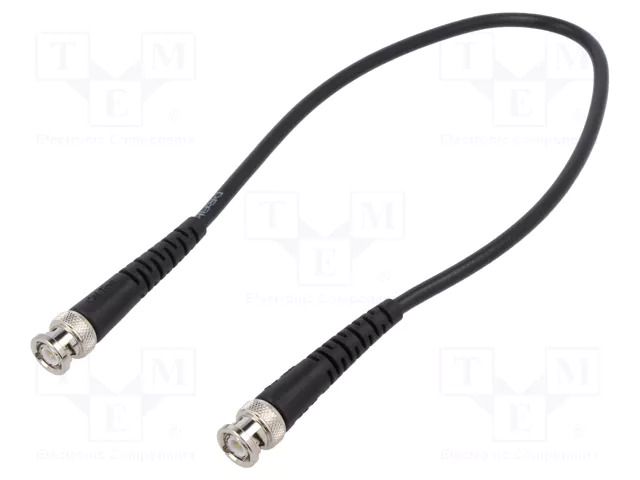 Test lead; BNC plug,both sides; Len: 0.5m; black; Z: 50Ω; RG223/U CAL TEST CT4098-50