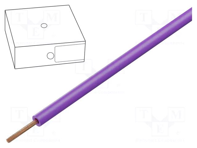 Wire; H07V-K; stranded; Cu; 1.5mm2; PVC; violet; 450V,750V; Class: 5 HELUKABEL H07VK150VI