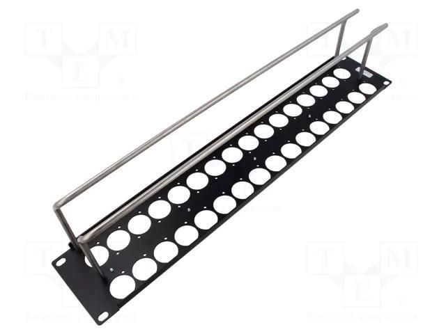 Mounting adapter; patch panel; screw; 19x24mm; Thread: M3; rack CLIFF CP30156